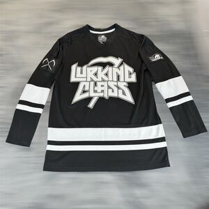 Lurking Class Sz M Sketchy Thrash Black Hockey Jersey Black Graphic HTF